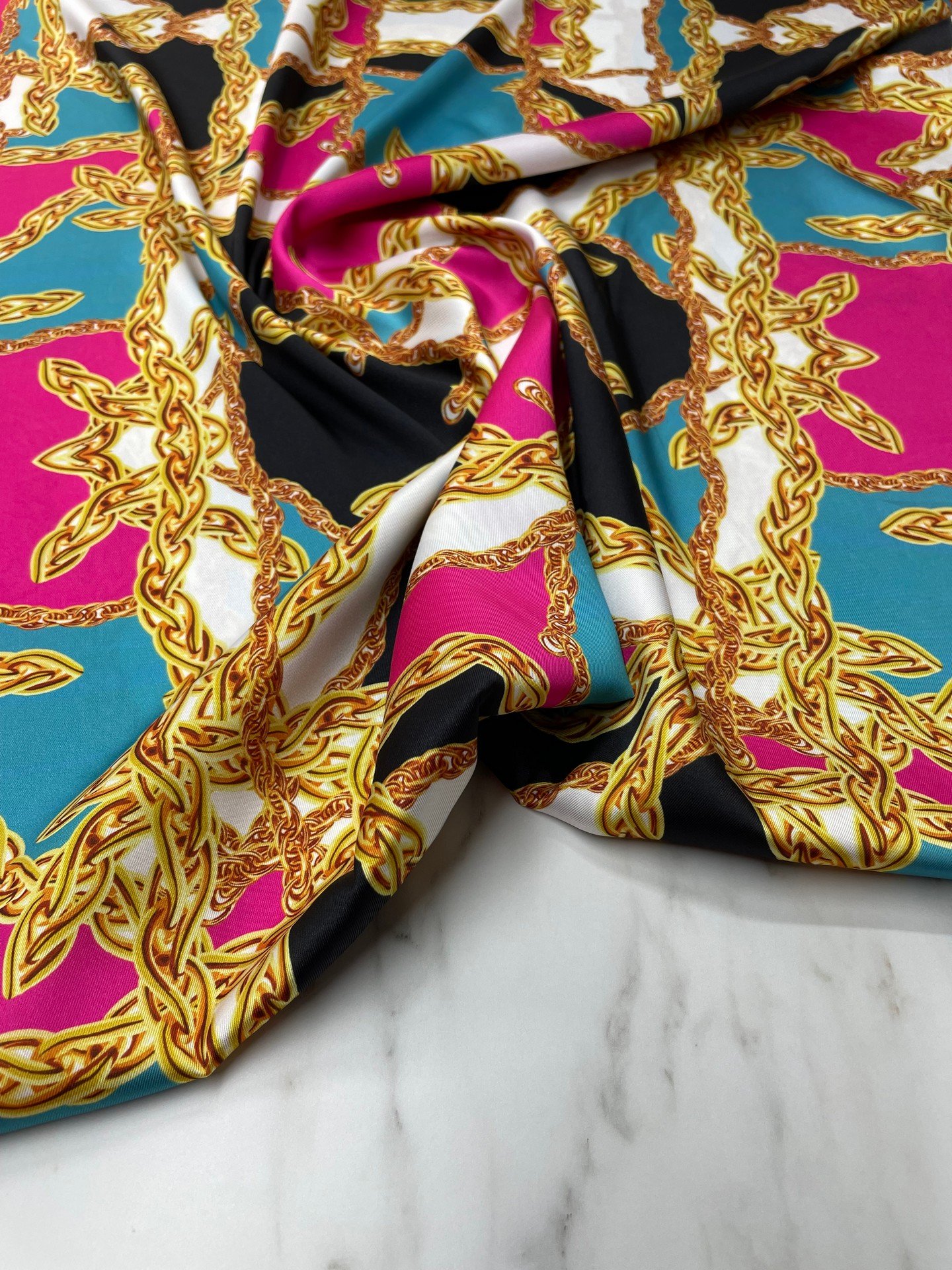 Verona Desen Elbiselik Gömleklik Tivil Saten Kumaş