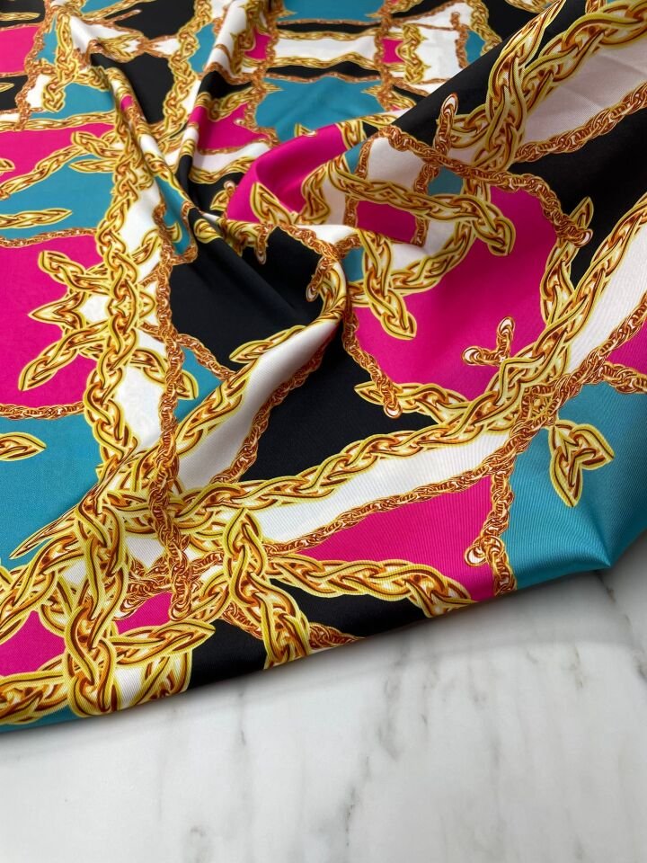 Verona Desen Elbiselik Gömleklik Tivil Saten Kumaş