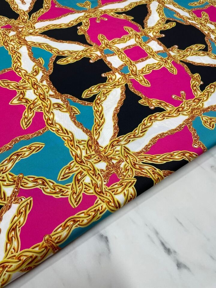 Verona Desen Elbiselik Gömleklik Tivil Saten Kumaş