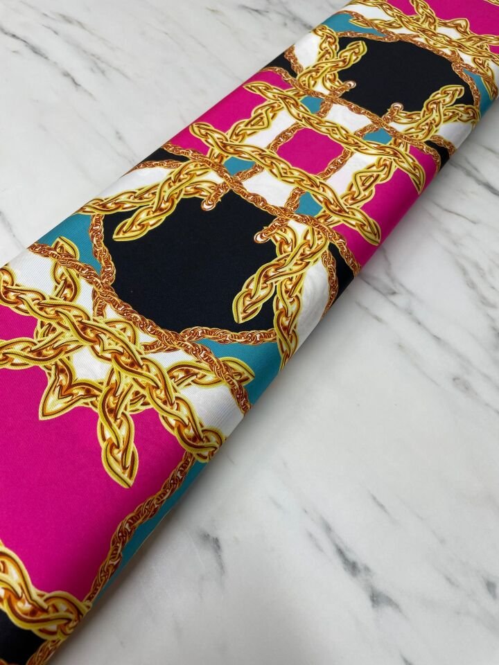 Verona Desen Elbiselik Gömleklik Tivil Saten Kumaş