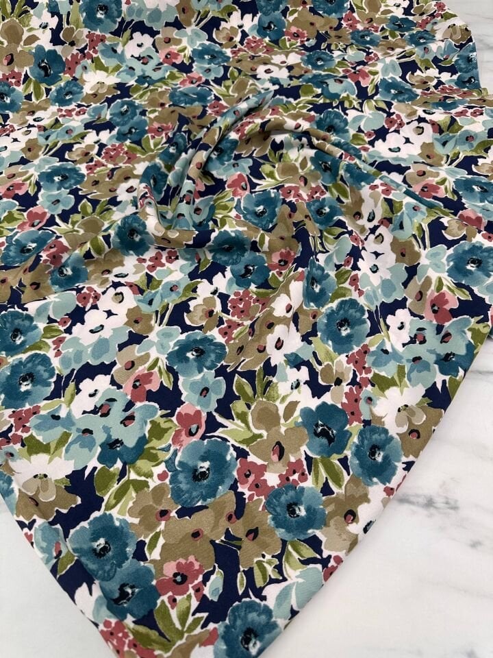 Desenli Viskon Elbise Etek Gömlek Şalvar