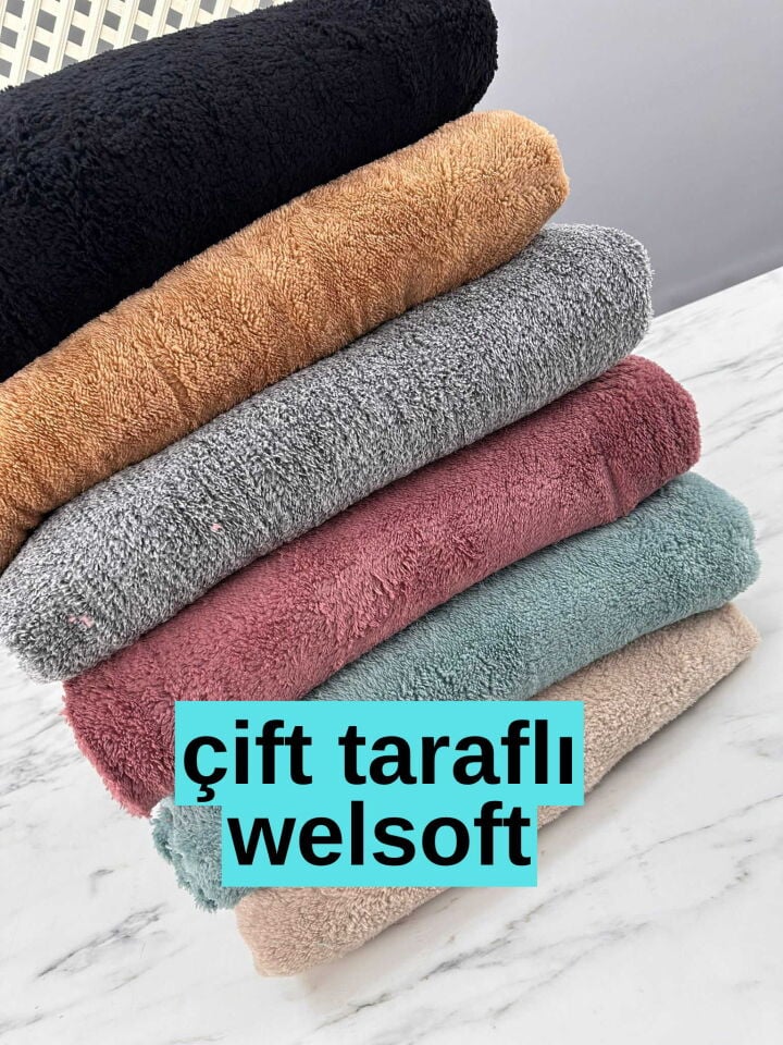 Kapıçino Çift Taraflı Welsoft Kumaş