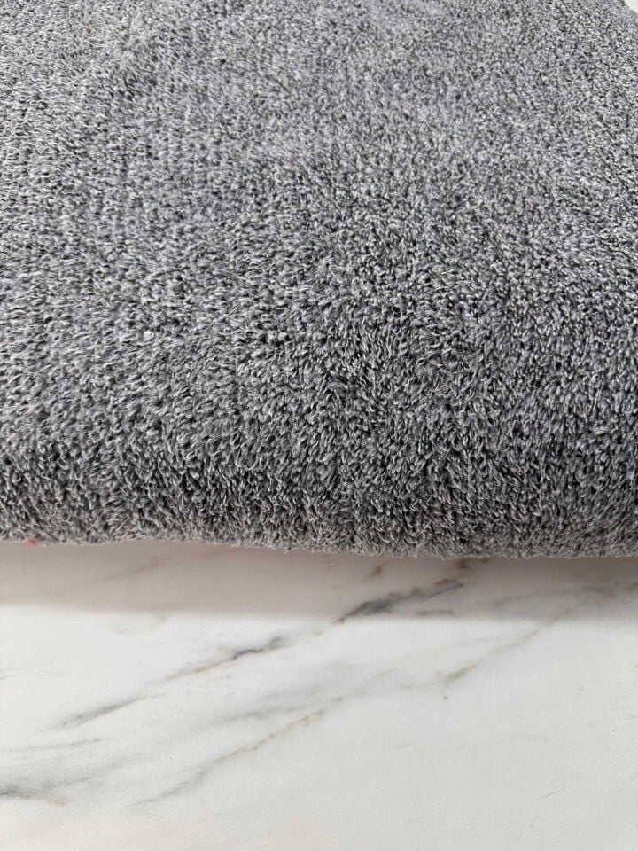 Gri Melaj Çift Taraflı Welsoft Kumaş