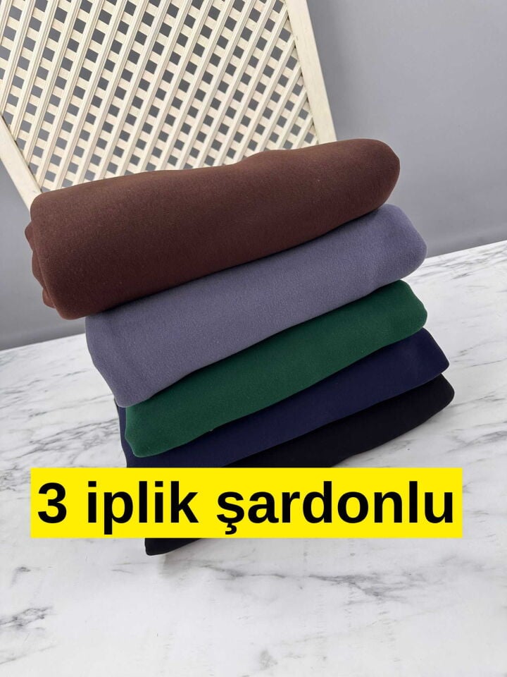 Kahfe 3 İplik Şardonlu Kompak Penye