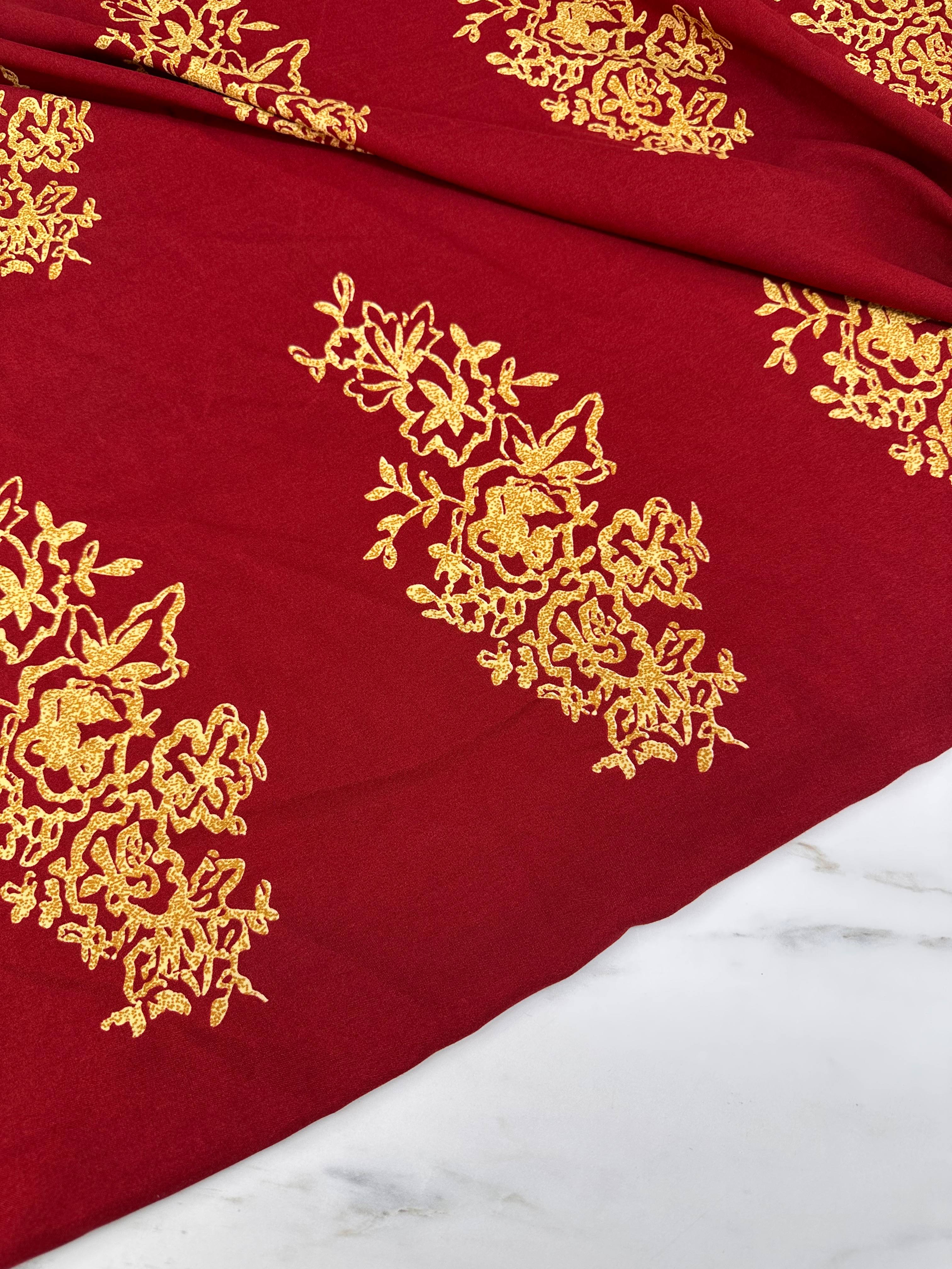 Motif Desen Viskon Elbise Etek Gömlek Şalvar