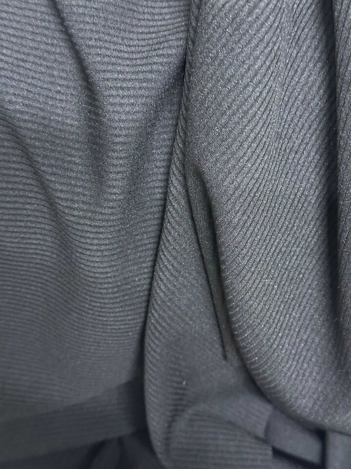 Siyah Fitilli Penye Tayt Bluz İçin