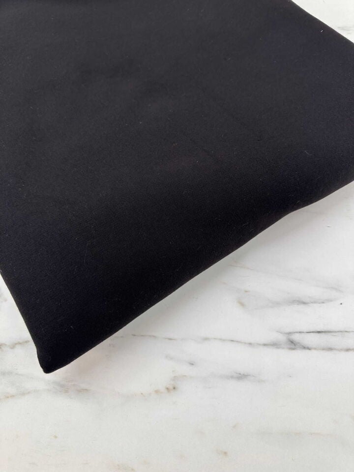 Siyah 3 İplik Şardonlu Kompak Penye