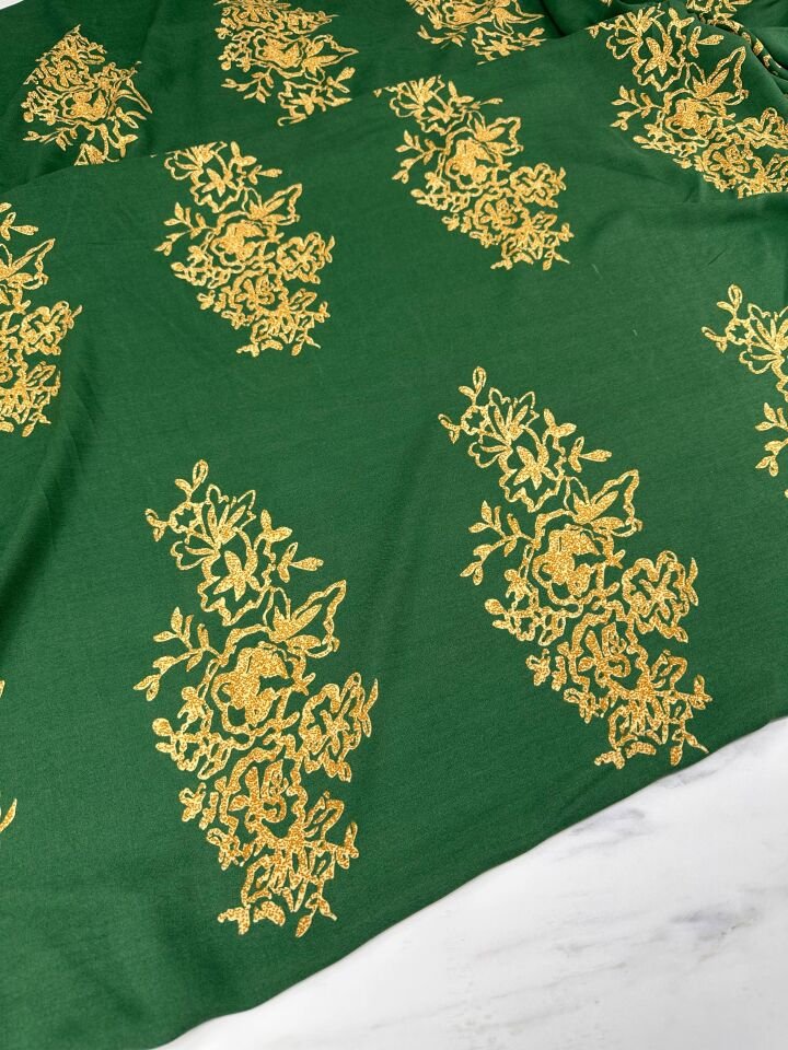 Motif Desen Viskon Elbise Etek Gömlek Şalvar