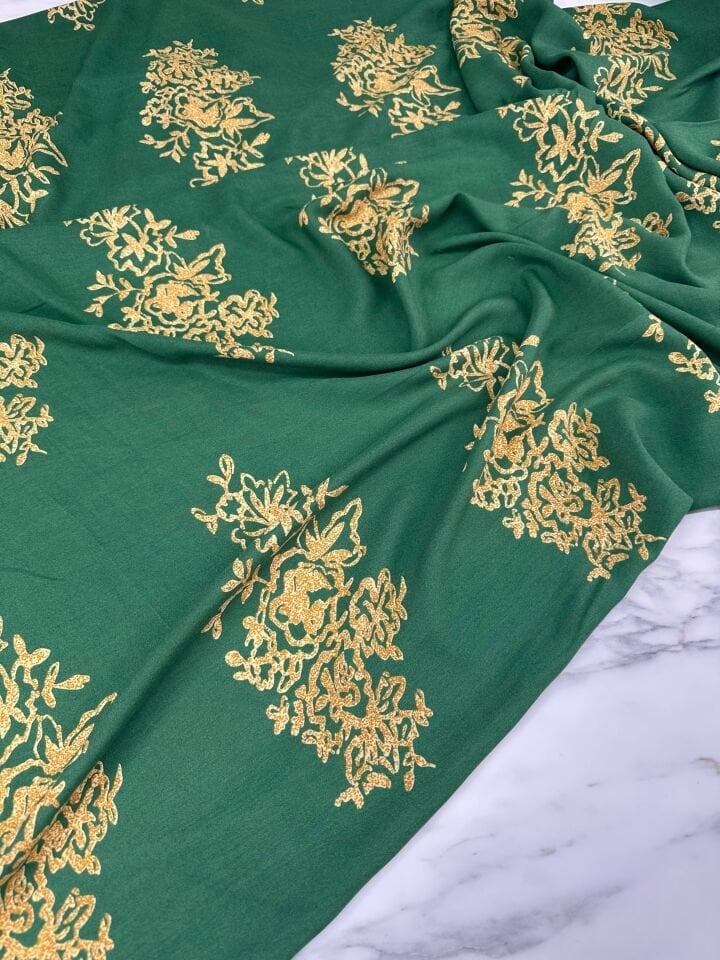 Motif Desen Viskon Elbise Etek Gömlek Şalvar