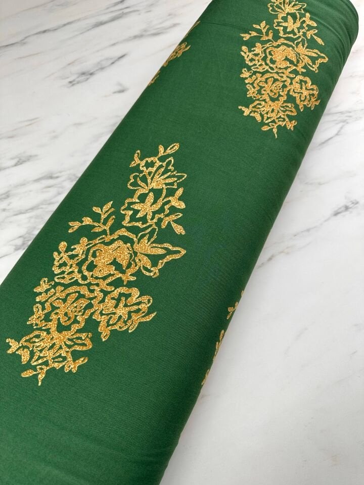 Motif Desen Viskon Elbise Etek Gömlek Şalvar