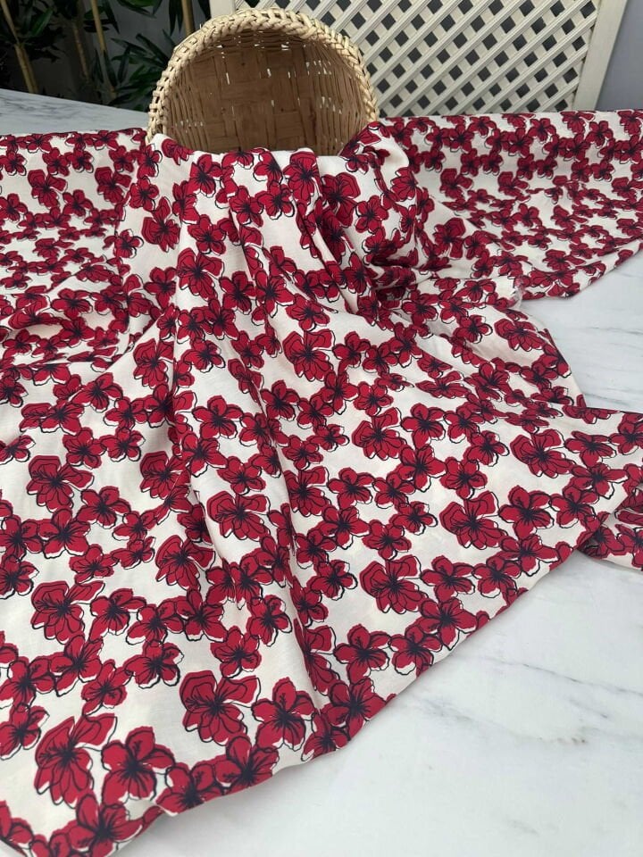 Kızılcık İpek Saten Kumaş