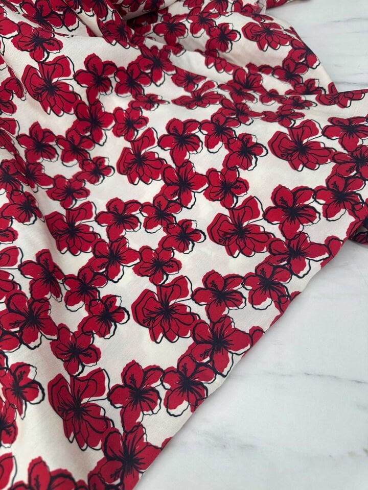 Kızılcık İpek Saten Kumaş