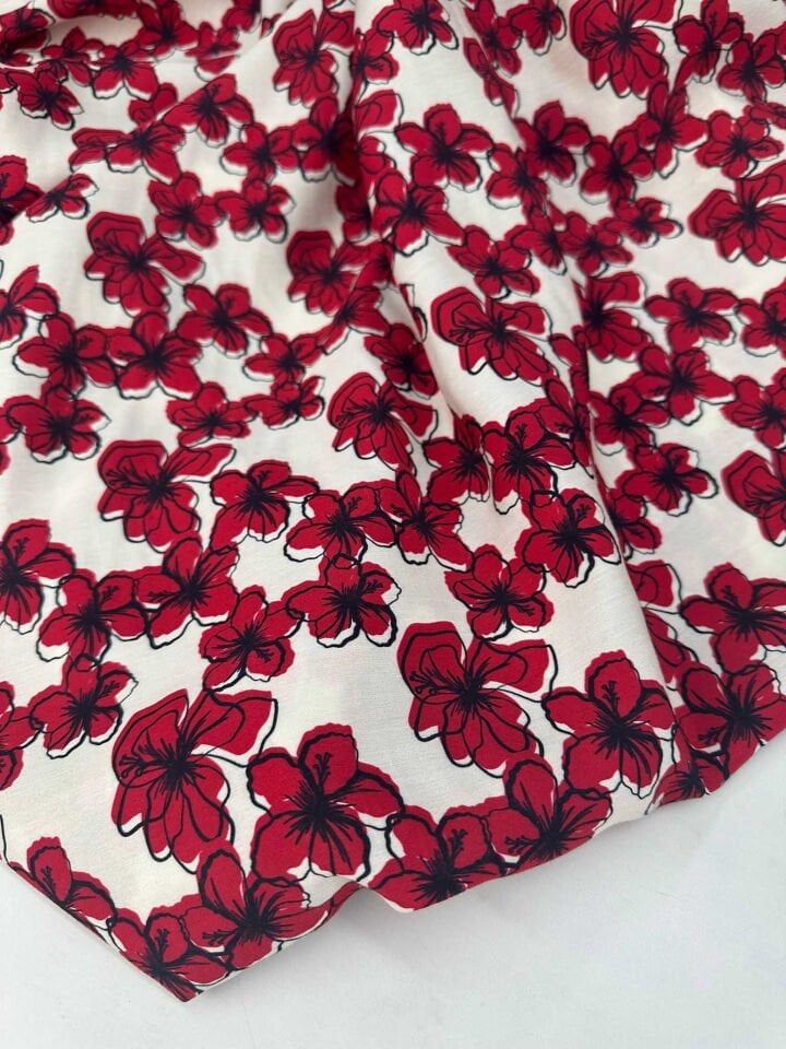 Kızılcık İpek Saten Kumaş