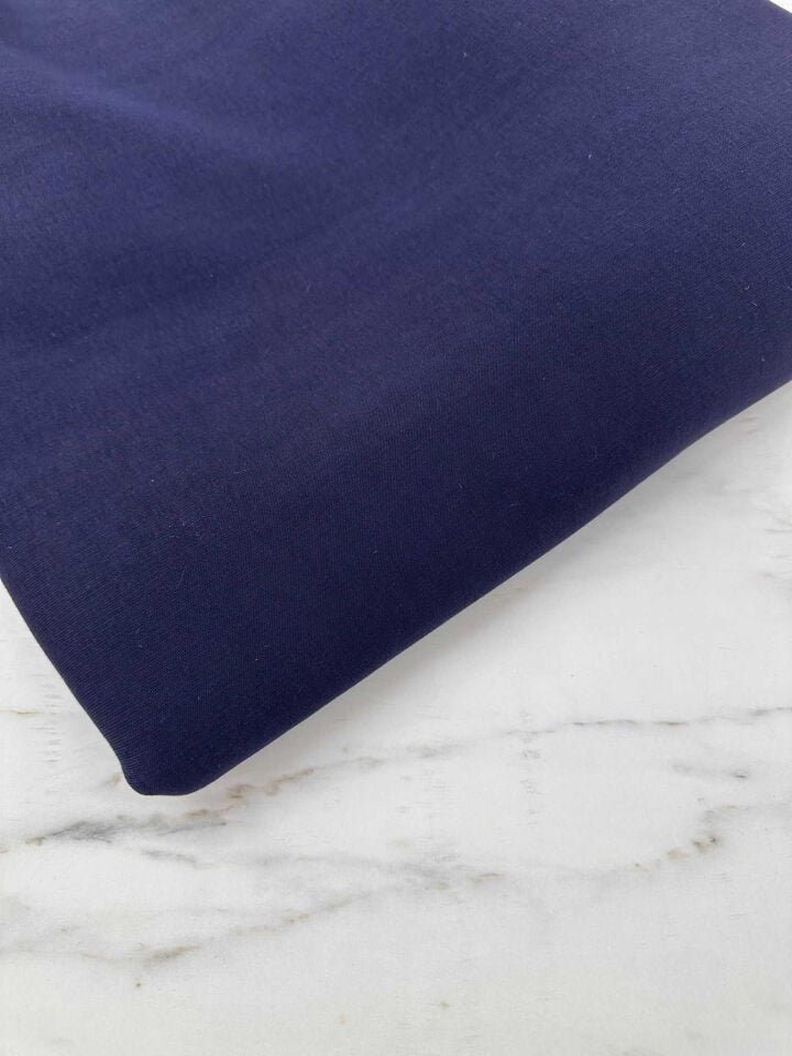 Lacivert 3 İplik Şardonlu Kompak Penye